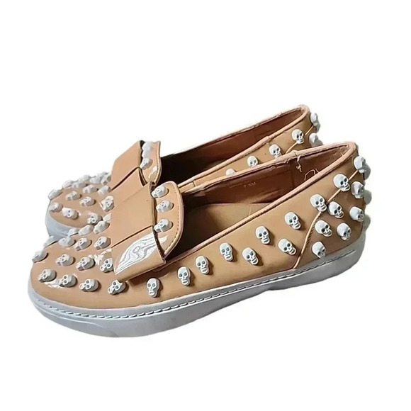 Jeffery Campbell Skull Studded slip on sneakers. Size 7.5 - Picture 3 of 10